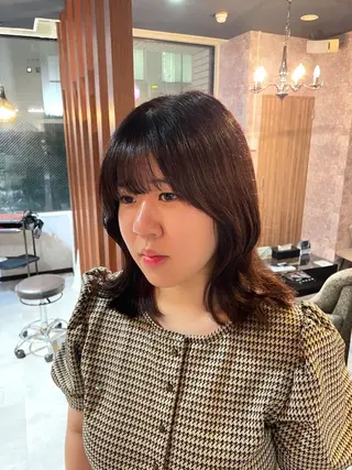 ミディアム eim hair rink  長津田店所属・🫧透明感カラー 🫧しほのヘアスタイル