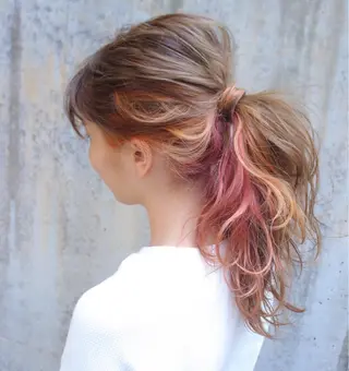 ロング カラー ヘアアレンジ ace share salon所属・桑原 祥のヘアスタイル