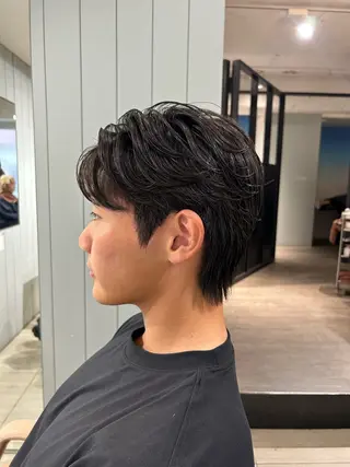 パーマ メンズ 隈元 光のヘアスタイル