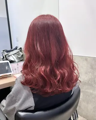 セミロング カラー 💗ガーリーヘア🎀 saki💗のヘアスタイル