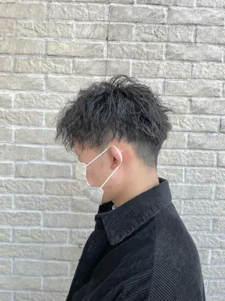 ショート パーマ メンズ 🪞髪質改善カラー× レイヤー河村真聖🪞のヘアスタイル