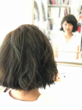 ミディアム カラー 山内 聡史のヘアスタイル