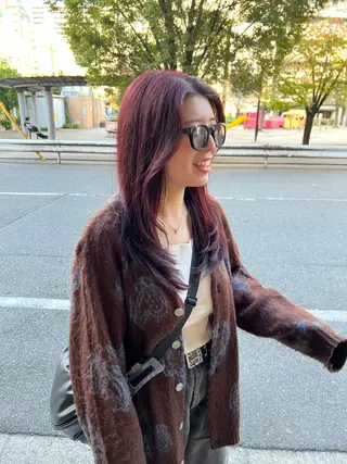 セミロング 👑毛流れ、艶髪◉ 縮毛矯正錦糸町ヒガシのヘアスタイル