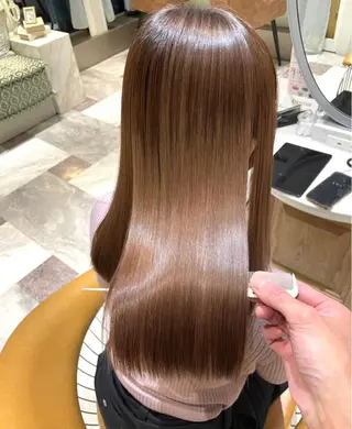 ロング 服部大地/ブリーチ 無しWカラー髪質改善のヘアスタイル