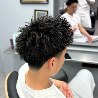 ショート パーマ メンズ I-CON  #blue MEN'S所属・池袋/カラー/パーマ NATSUのヘアスタイル