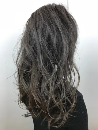 セミロング カラー 酸性ストレート/ブリ ーチなし/中村 匠のヘアスタイル