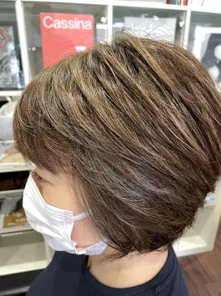 ショート カラー SHINYA シンヤヘアーズのヘアスタイル