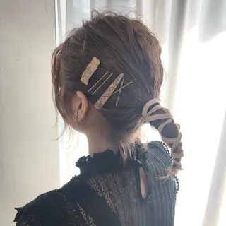ミディアム ヘアアレンジ ivy    joure所属・新居美紗希 ニイミサキのマツエク・マツパデザイン