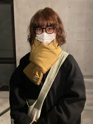 ショート パーマ yumeka🩶ボブ 暖色/透け感カラーのヘアスタイル