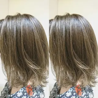 ミディアム 寺島 伸のヘアスタイル