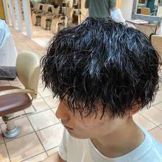 ショート パーマ メンズ 朝3分でキマる 村上陸のヘアスタイル