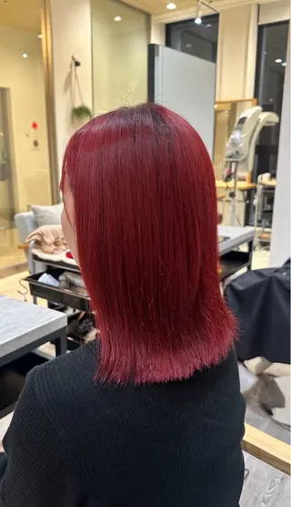 カラー Amber  池袋所属・クロギ リョウのヘアスタイル
