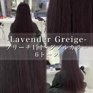ロング カラー ヘアアレンジ 🫧透明感ラベンダー 似合わせ🫧あい🫧のヘアスタイル