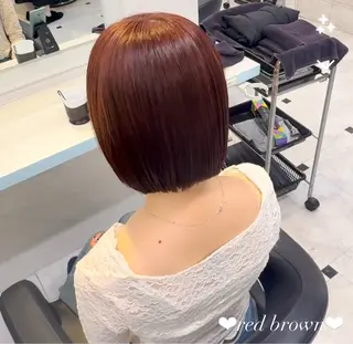 ロング カラー ブリーチなし🍒中韓 /暖色系🍒のヘアスタイル