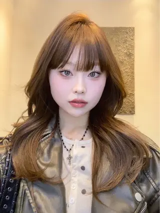 セミロング 清水 仁瑚のヘアスタイル