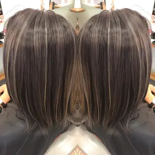 ミディアム カラー ヘアメディカルサロン銀座premium所属・✨髪質改善✨三橋 正隆のヘアスタイル