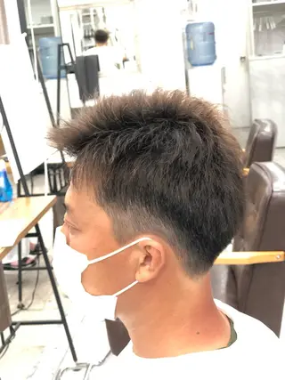 ショート カラー メンズ 白髪ぼかしハイライト 白髪ぼかしカラー中澤のヘアスタイル