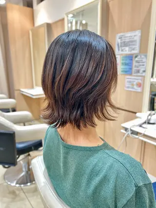 ミディアム カラー Ash瀬谷 長嶋零のヘアスタイル