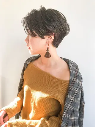 ショート カラー ショート/レイヤー なら石井知希のヘアスタイル