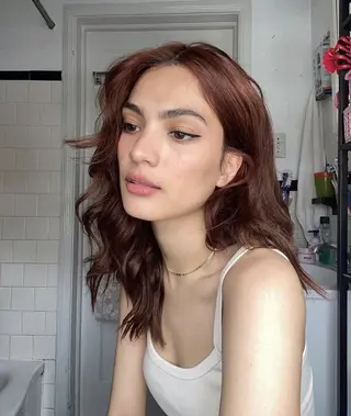 セミロング カラー minami🪷 暖色カラーのヘアスタイル