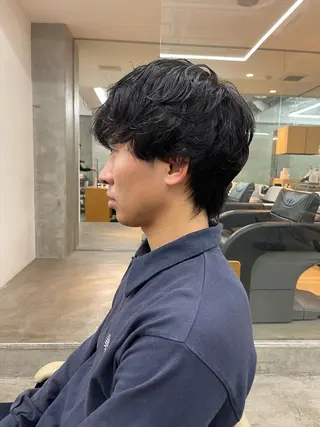 パーマ メンズ メンズカット パーマ[佐橋]のヘアスタイル