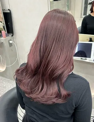 ミディアム カラー ヘアアレンジ fumika🎀 韓国ヘア×ベージュのヘアスタイル