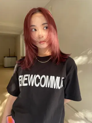 ミディアム カラー 森田 博樹のヘアスタイル