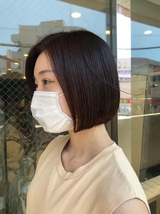 ミディアム カラー bococa りんのヘアスタイル