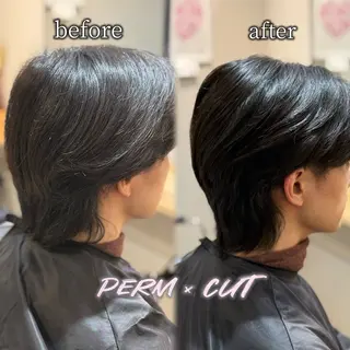 ショート パーマ メンズ Keiji🫧艶髪・ 透明感カラー🫧のヘアスタイル