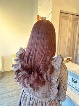 ロング カラー 🎀暖色/ ピンク🎀seinaのヘアスタイル