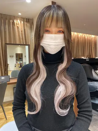 ロング 顔周り🇰🇷韓国 レイヤー/モエのヘアスタイル