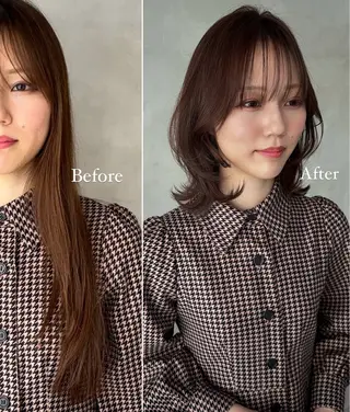 ミディアム 可児 令路のヘアスタイル