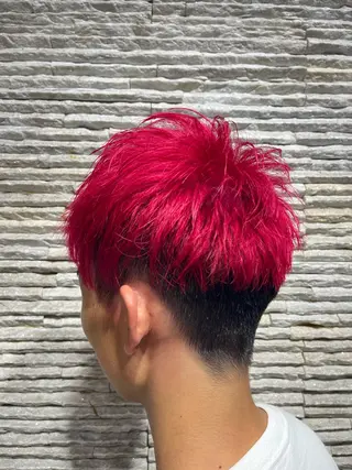 ショート メンズカット デザインカラーのヘアスタイル