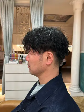 パーマ メンズ 池袋/韓国メンズヘア ❤️💙軸丸みうのヘアスタイル