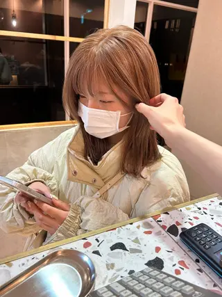 カラー ベージュ🧸/ボブ ダブルカラー/このかのヘアスタイル
