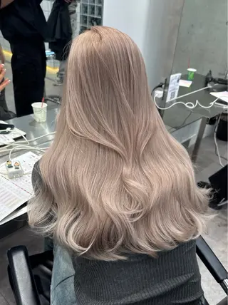 ロング カラー 🐯ミルクティーベー ジュ/大雅🐯のヘアスタイル