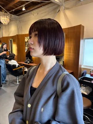 ショート カラー Chiho / 梅田 / ボブ/ パーマのヘアスタイル