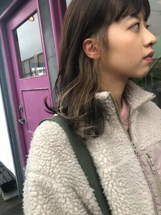 セミロング カラー デザインカット🎨 ボブ🫟おざきのヘアスタイル