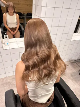 ロング カラー くすみミルクティー/ ブラウン🪡TOWAのヘアスタイル