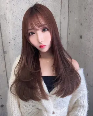 ロング 小木曽 里奈のヘアスタイル