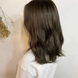 セミロング 艶カラー💎 髪質改善🎈アトワのヘアスタイル