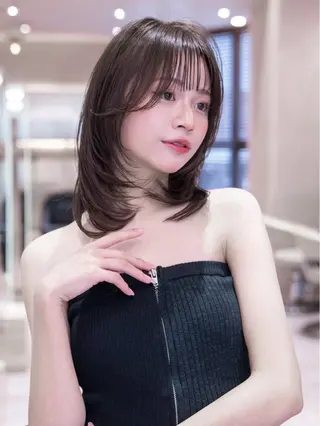 ミディアム カラー 渋谷🌈透明感カラー レイヤー/mikuのヘアスタイル