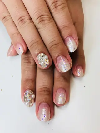 セミロング カラー パーマ ヘアアレンジ ネイル マツエク・マツパ Sunny side nailのネイルデザイン