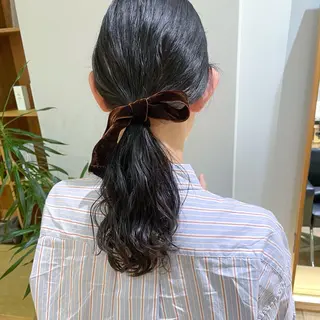 ミディアム パーマ 大橋 芽衣のヘアスタイル