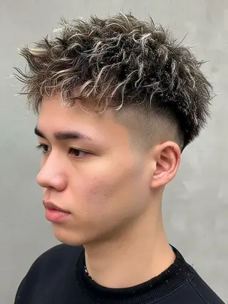 ミディアム カラー メンズ 🔮メンズ縮毛矯正 毛流れパーマ💎竹永のヘアスタイル