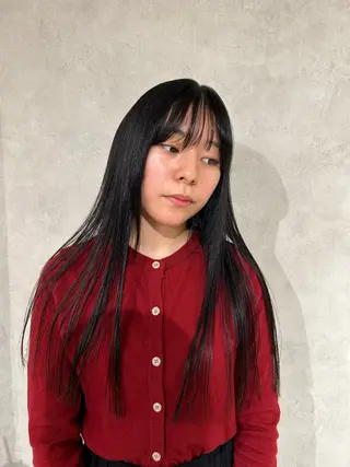 ロング カラー ayano🍒パーマ 暖色カラーのヘアスタイル