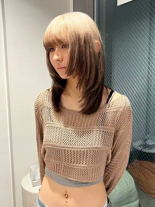 ミディアム MONIQA原宿所属・24時間受付🌈ブリ ーチ特化RYUTOのヘアスタイル