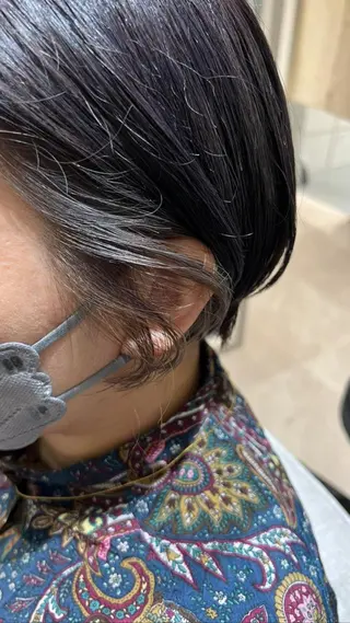 ショート カラー ヘアアレンジ 暗髪カラー🫐パーマ おくだりんかのヘアスタイル