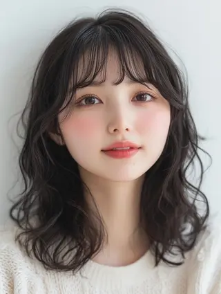 ミディアム カラー ヘアアレンジ 🐹ブリーチ/透明感 /韓国ヘア/蓮🐹のヘアスタイル