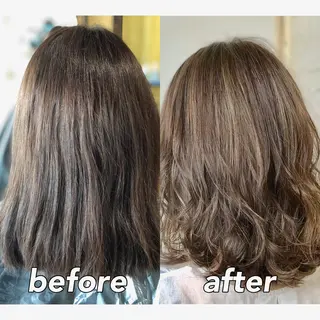 ミディアム カラー KIZU 髪質改善 オカルト怪談のヘアスタイル